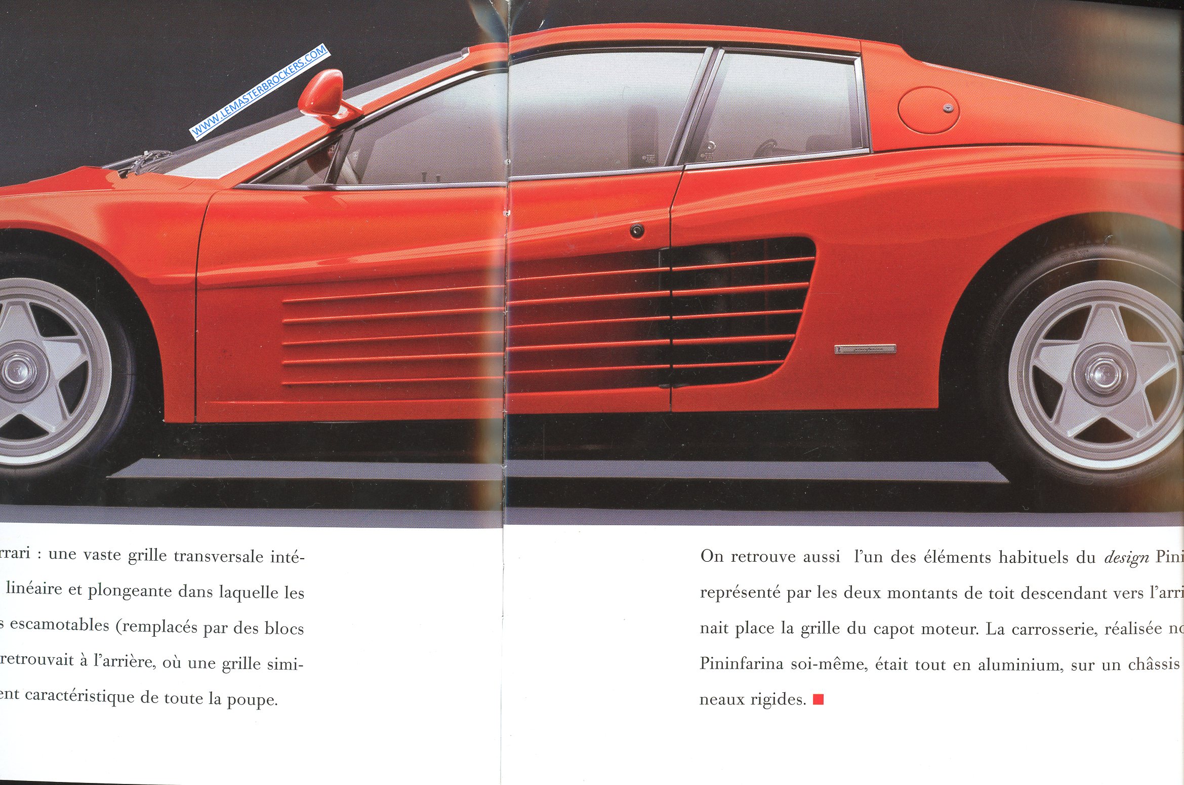 CATALOGUE FERRARI TESTAROSSA 1984