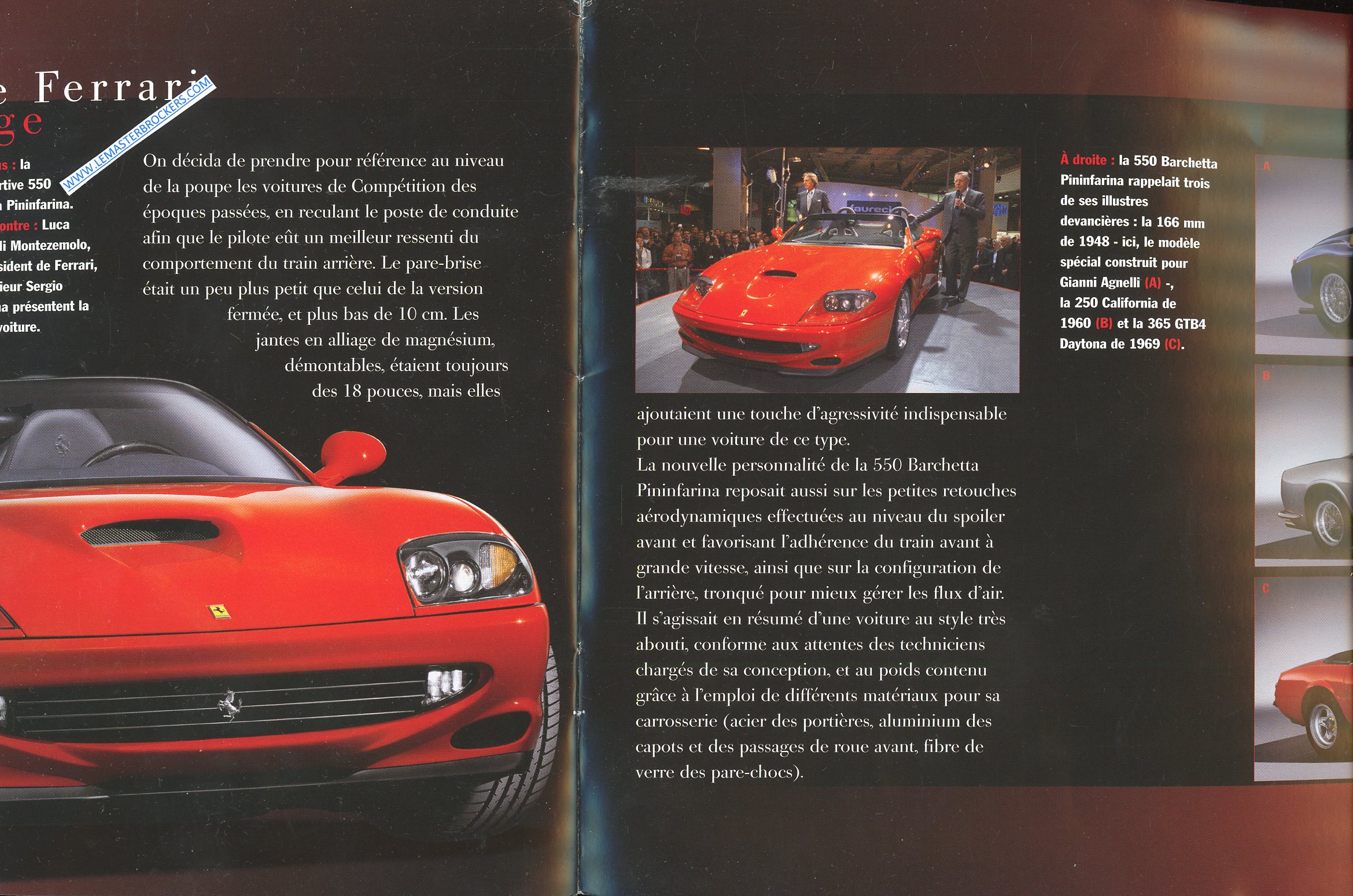 CATALOGUE FERRARI 550 BARCHETTA PINIFARINA 2000