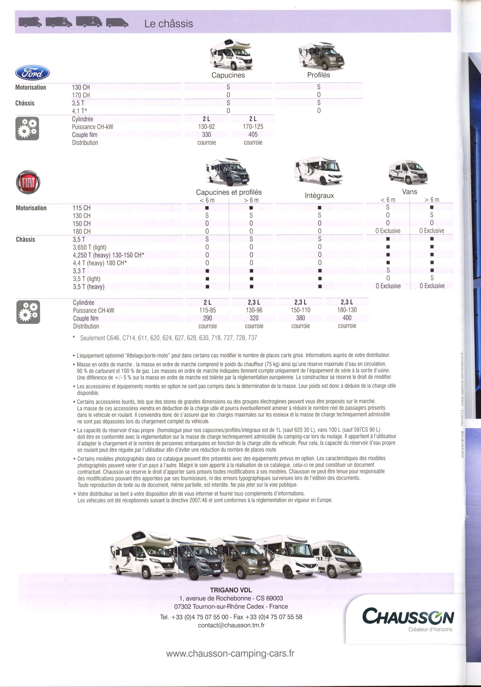 CATALOGUE CHAUSSON SO FRENCH 2017 CAMPING-CARS ET VANS