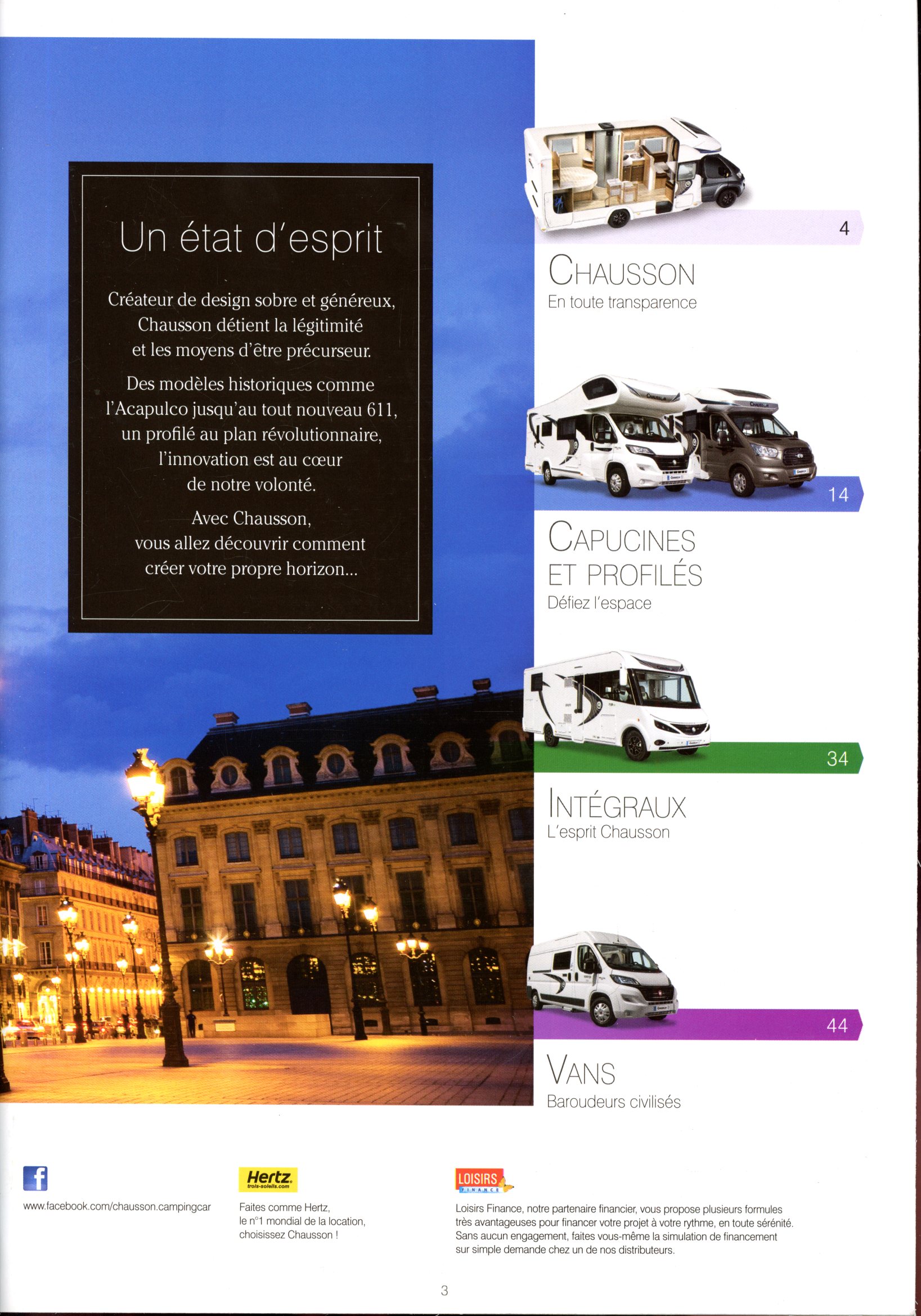 CATALOGUE CHAUSSON SO FRENCH 2017 CAMPING-CARS ET VANS