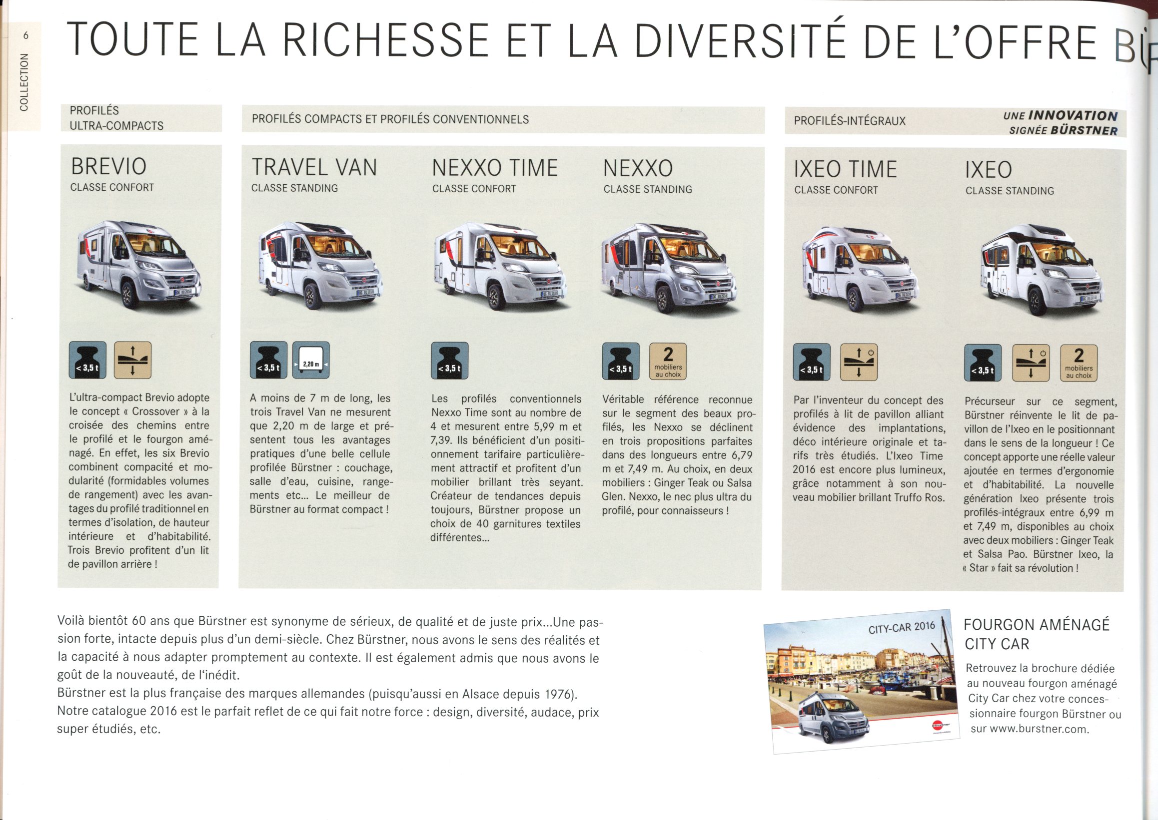 CATALOGUE BÜRSTNER 2016 CAMPING-CARS
