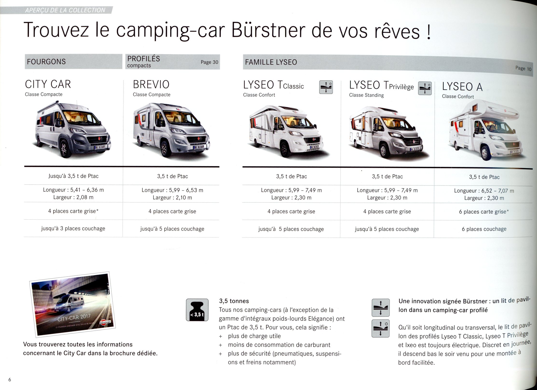 CATALOGUE BÜRSTNER 2017 CAMPING-CARS