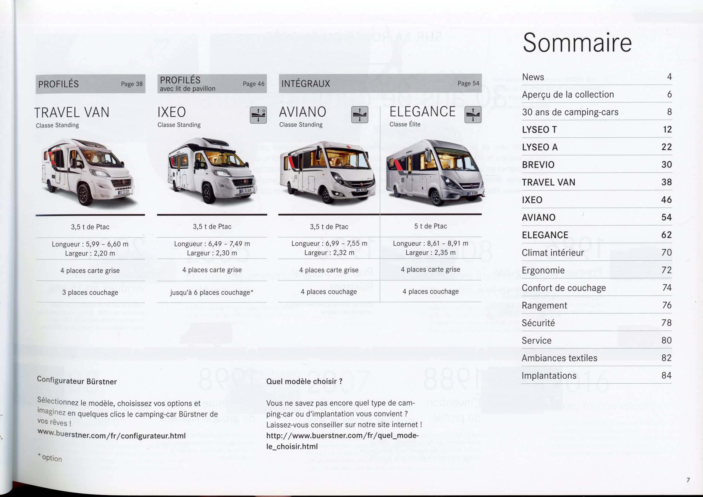 CATALOGUE BÜRSTNER 2017 CAMPING-CARS