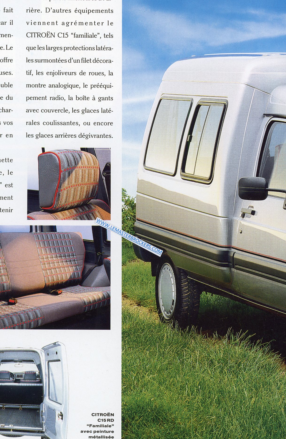 BROCHURE CITROEN C15 UTILITAIRE FAMILLE CABINE APPROFONDIE