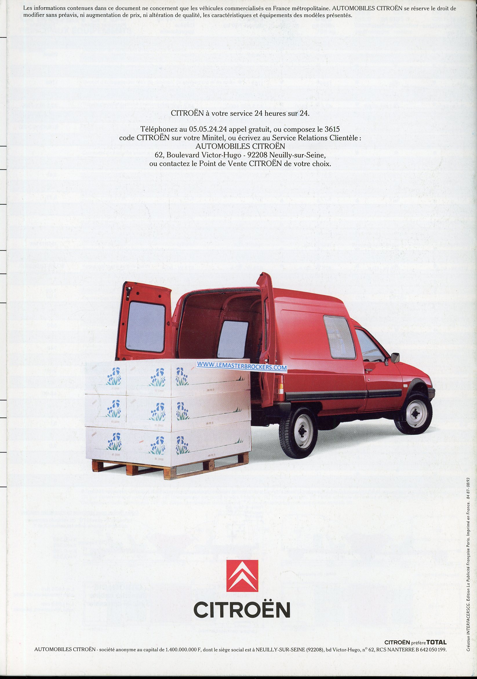 CATALOGUE BROCHURE PROSPECTUS CITROEN C15