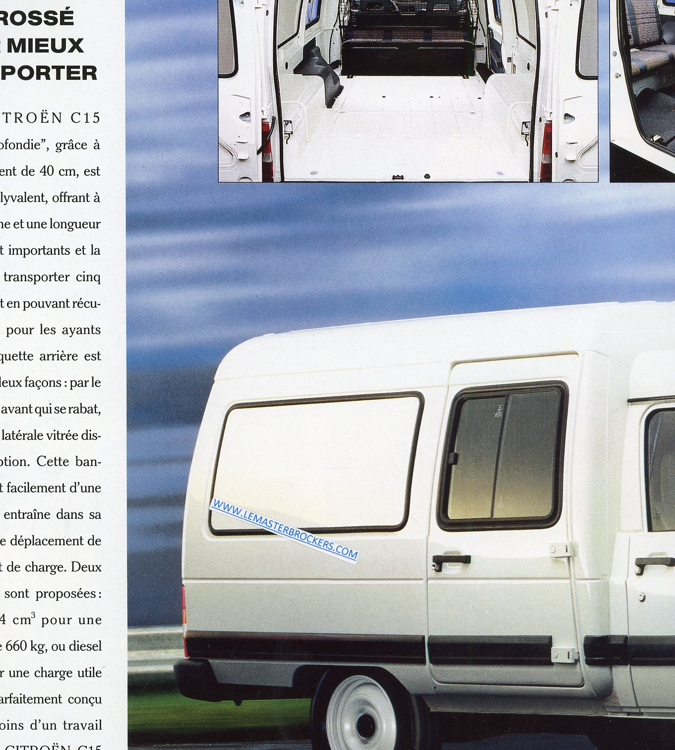 BROCHURE CITROEN C15 UTILITAIRE FAMILLE CABINE APPROFONDIE