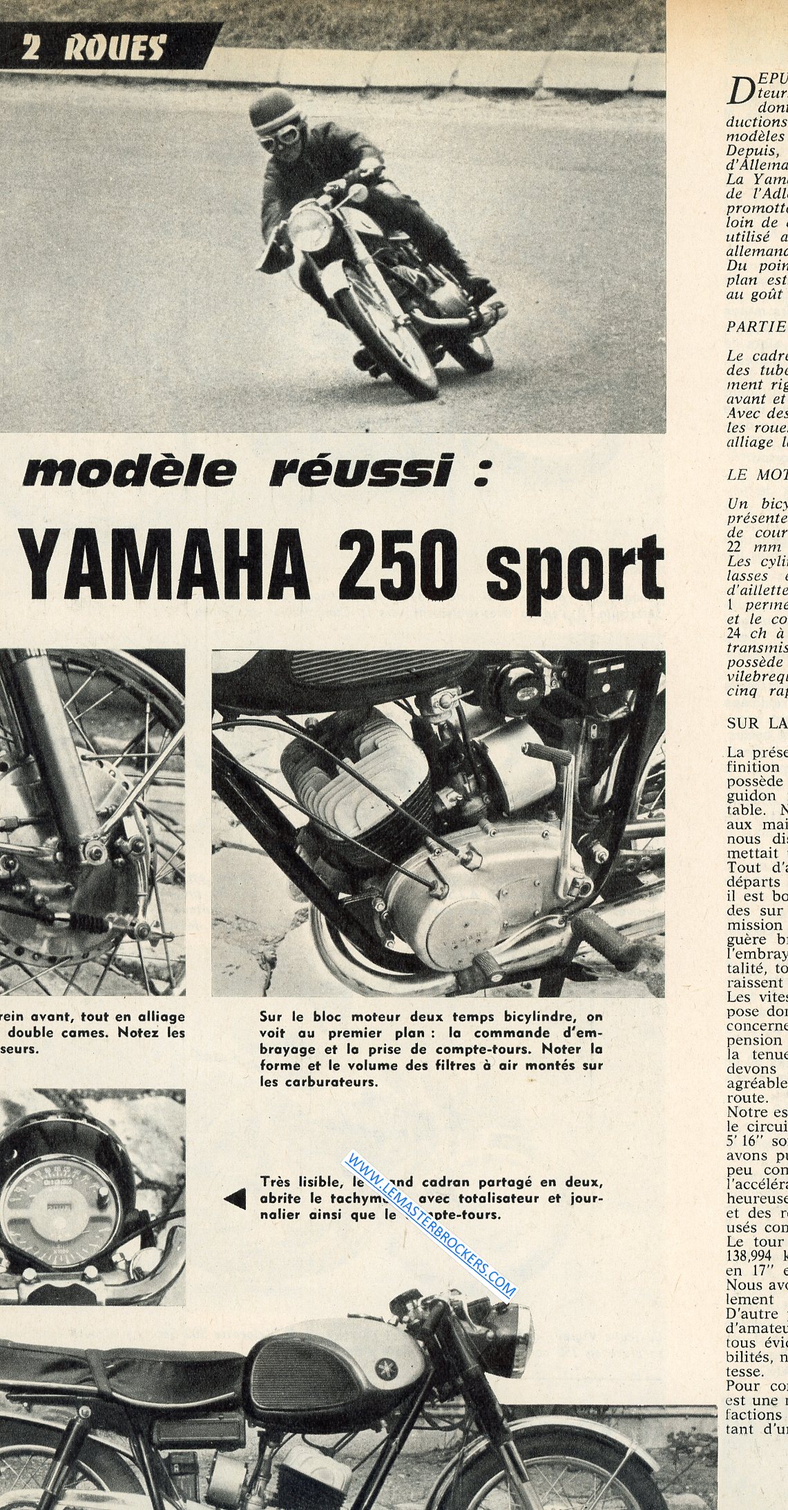 ESSAI YAMAHA 250 SPORT 1963