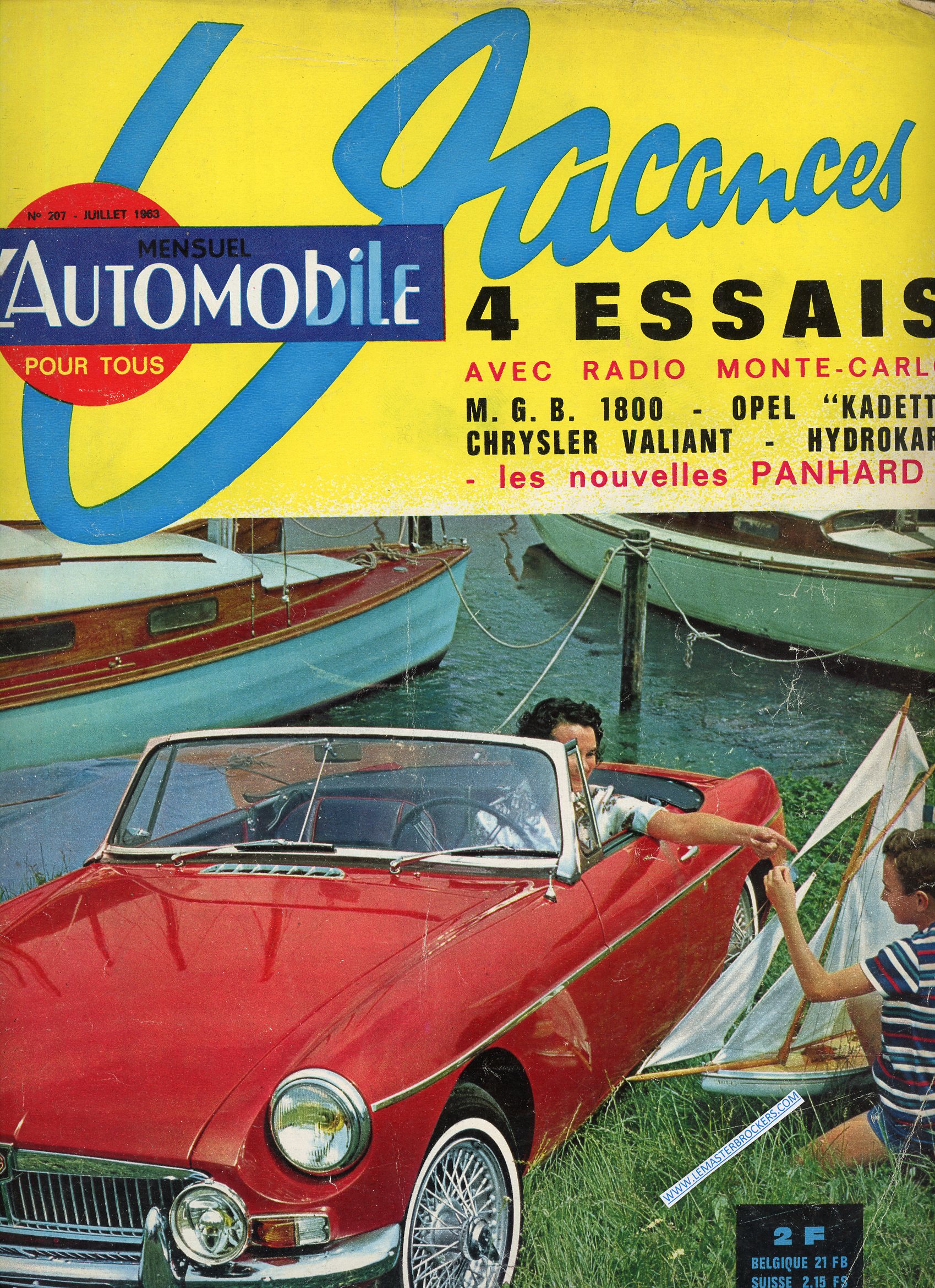 LAUTOMBILE MAGAZINE 207 1963 OPEL KADETT - CHRYSLER VAILLANT - YAMAHA 250 SPORT