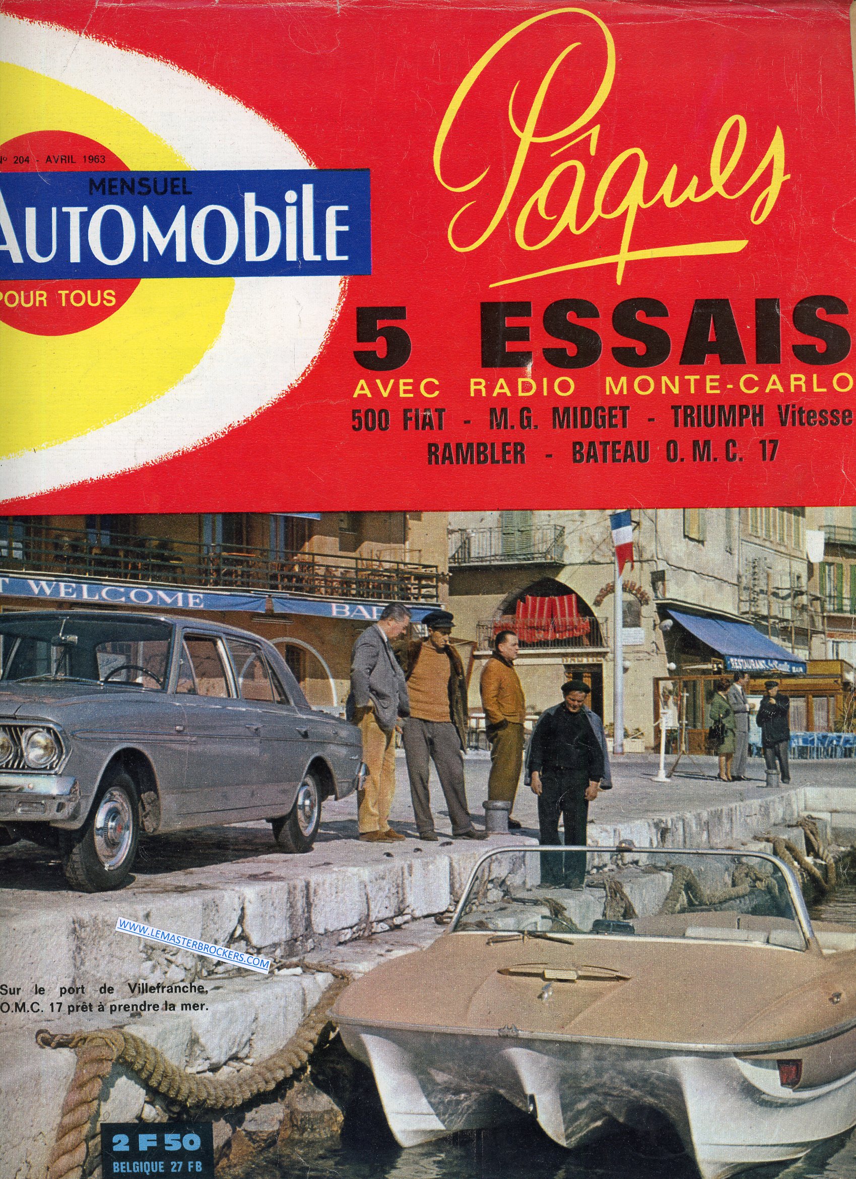 LAUTOMBILE MAGAZINE 204 1963 FIAT 500 MIDGET TRIUMPH VITESSE RAMBLER OMC17