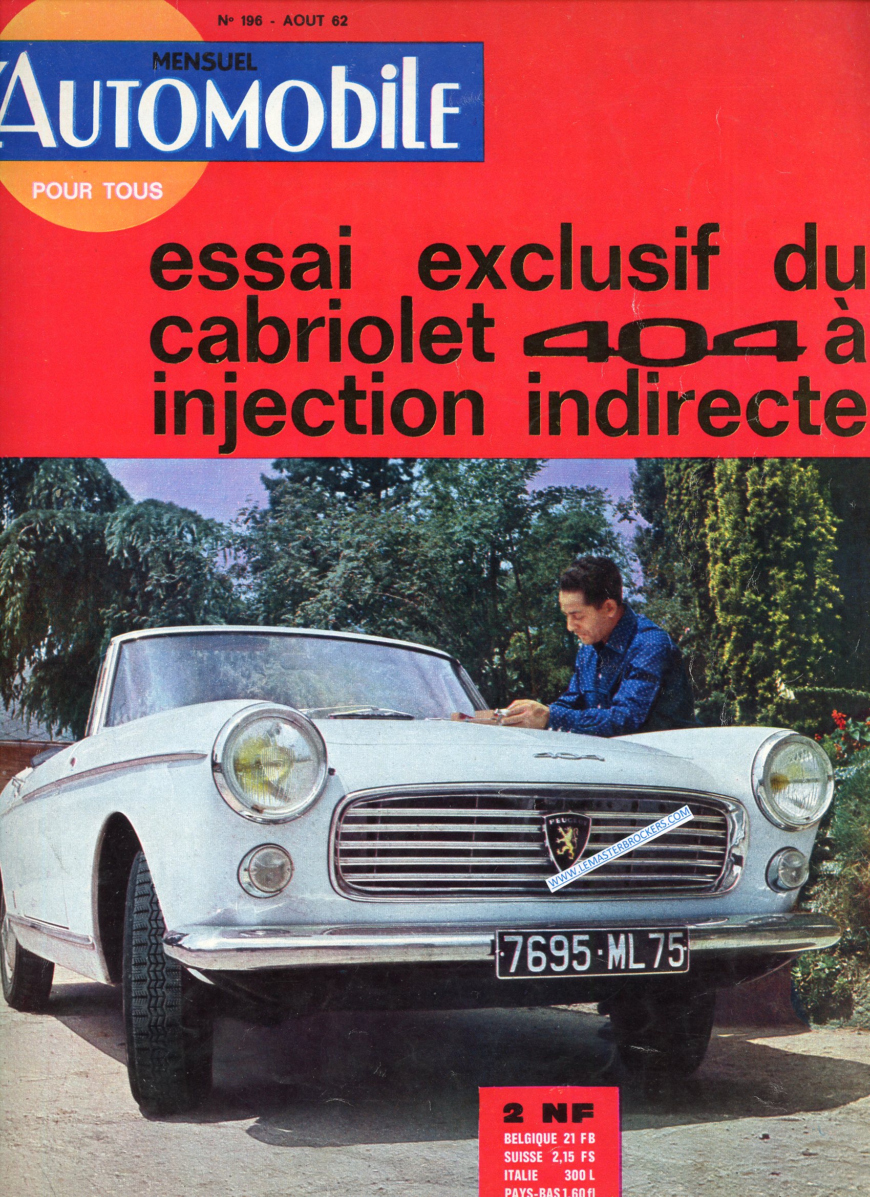 LAUTOMBILE MAGAZINE 196 1962 404 FLUVIA FLAMINIA PANHARD CD RENE BONNET GURNEY