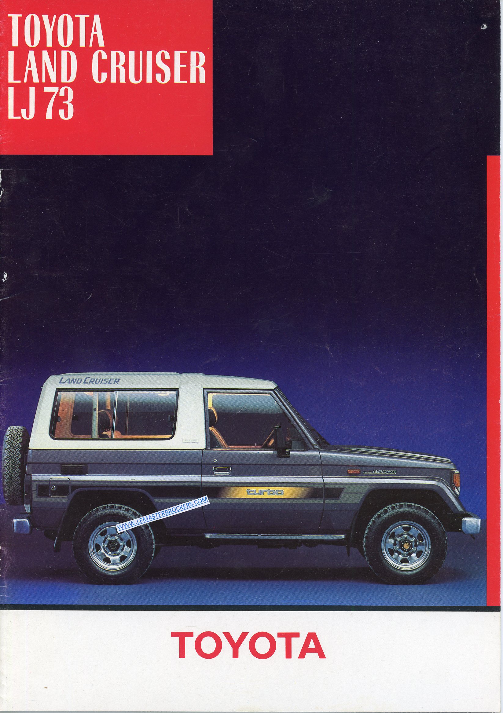 BROCHURE TOYOTA LAND CRUISER LJ73 4X4 - EDITION 1988