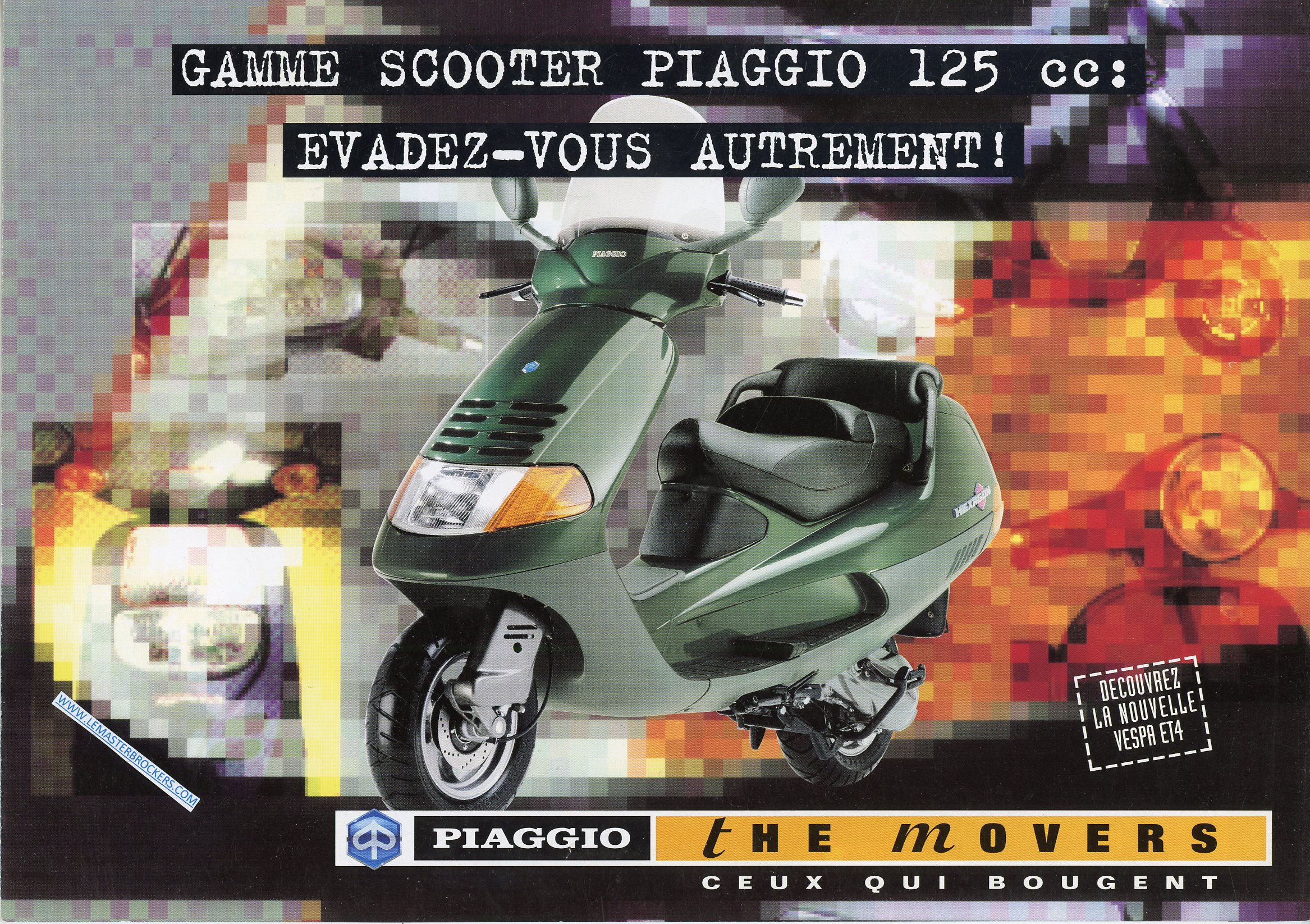 BROCHURE PIAGGIO HEXAGON TYPHOON SFERA SKIPPER VESPA PXE ET4