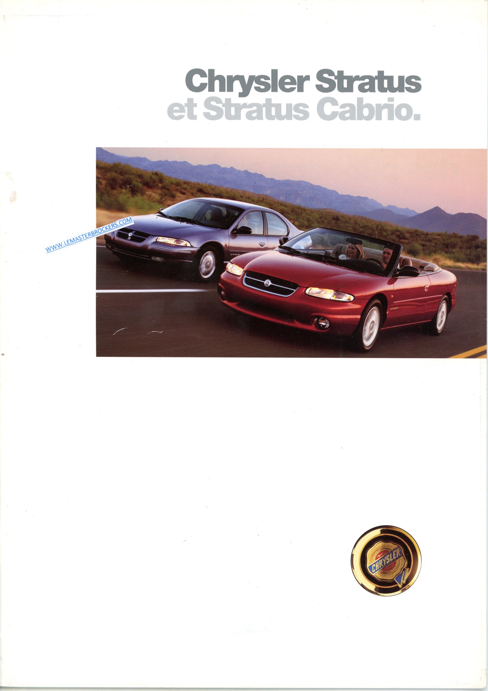 BROCHURE CATALOGUE CHRYSLER STRATUS CABRIOLET 1996