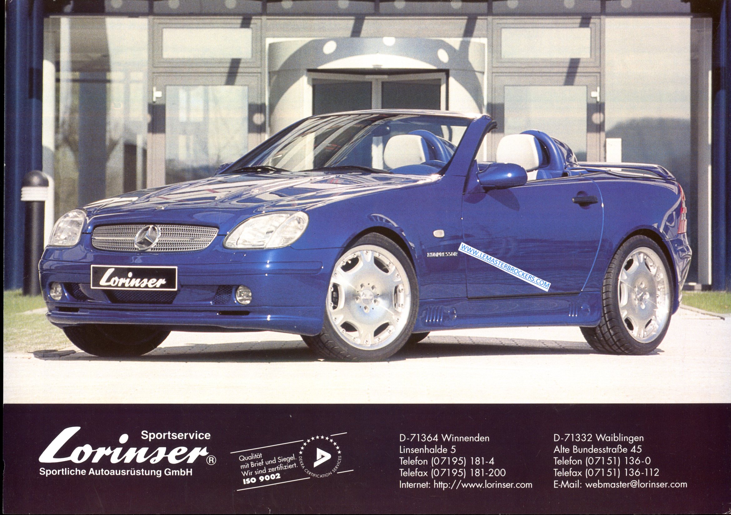 catalogue BROCHURE LORINSER MERCEDES CLASSE SLK R170