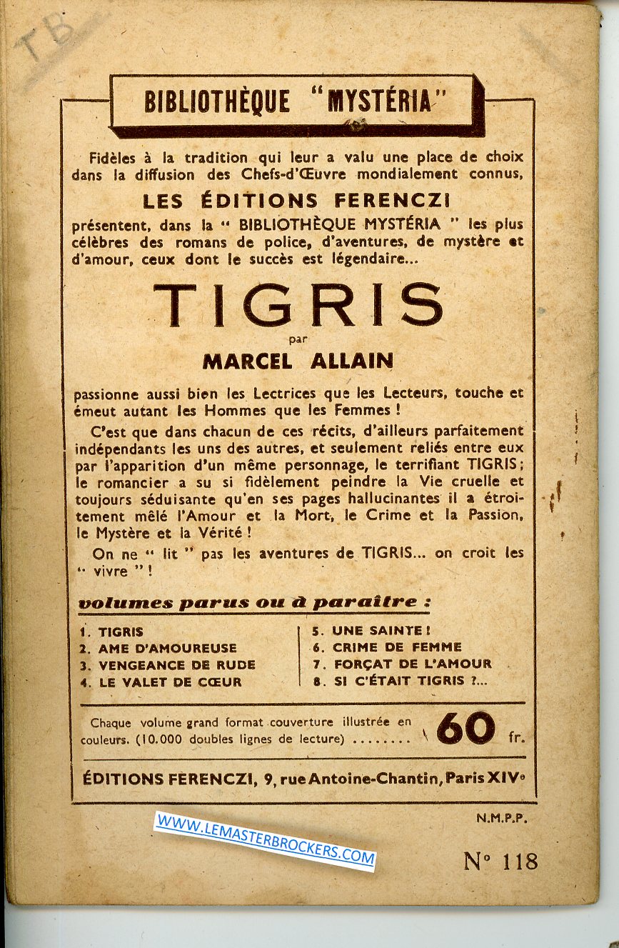 LHOMME AUX AQUARIUMS - ROMAN POLICIER - EDITION 1950