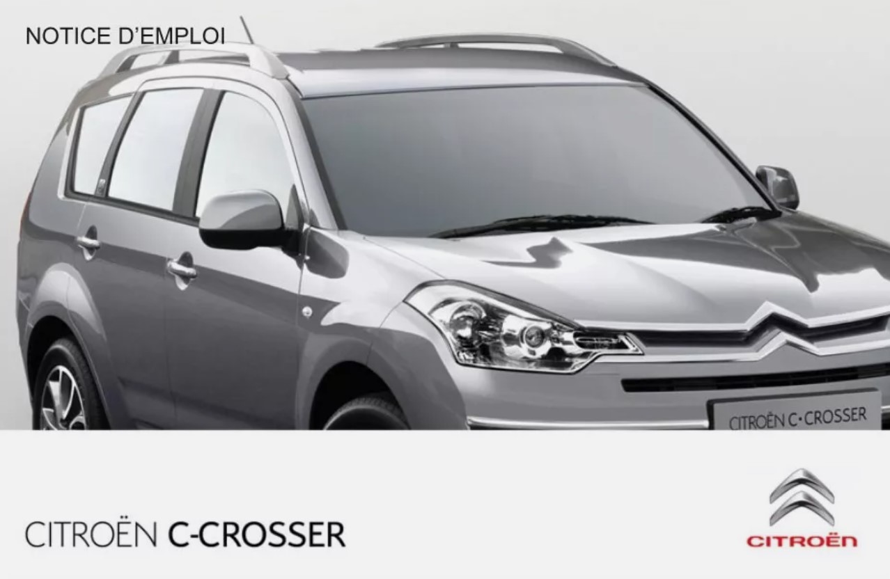 MANUEL DU PROPRIETAIRE CITROEN C-CROSSER