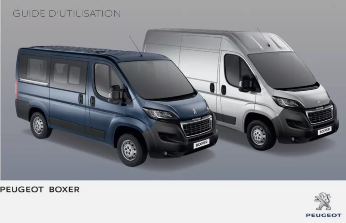 MANUEL DU PROPRIETAIRE PEUGEOT BOXER