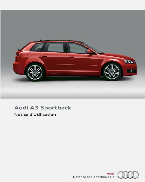 MANUEL DU PROPRIETAIRE AUDI A3 SPORTBACK