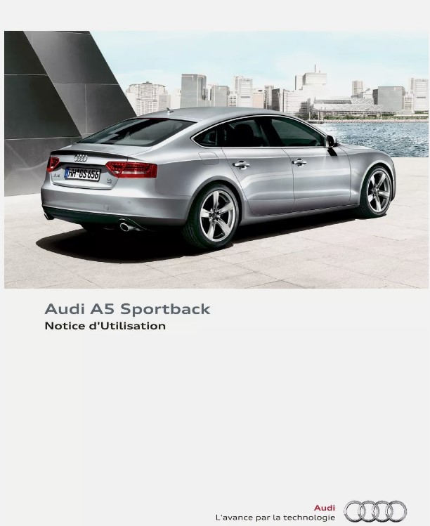 MANUEL DU PROPRIETAIRE AUDI A5 SPORTBACK