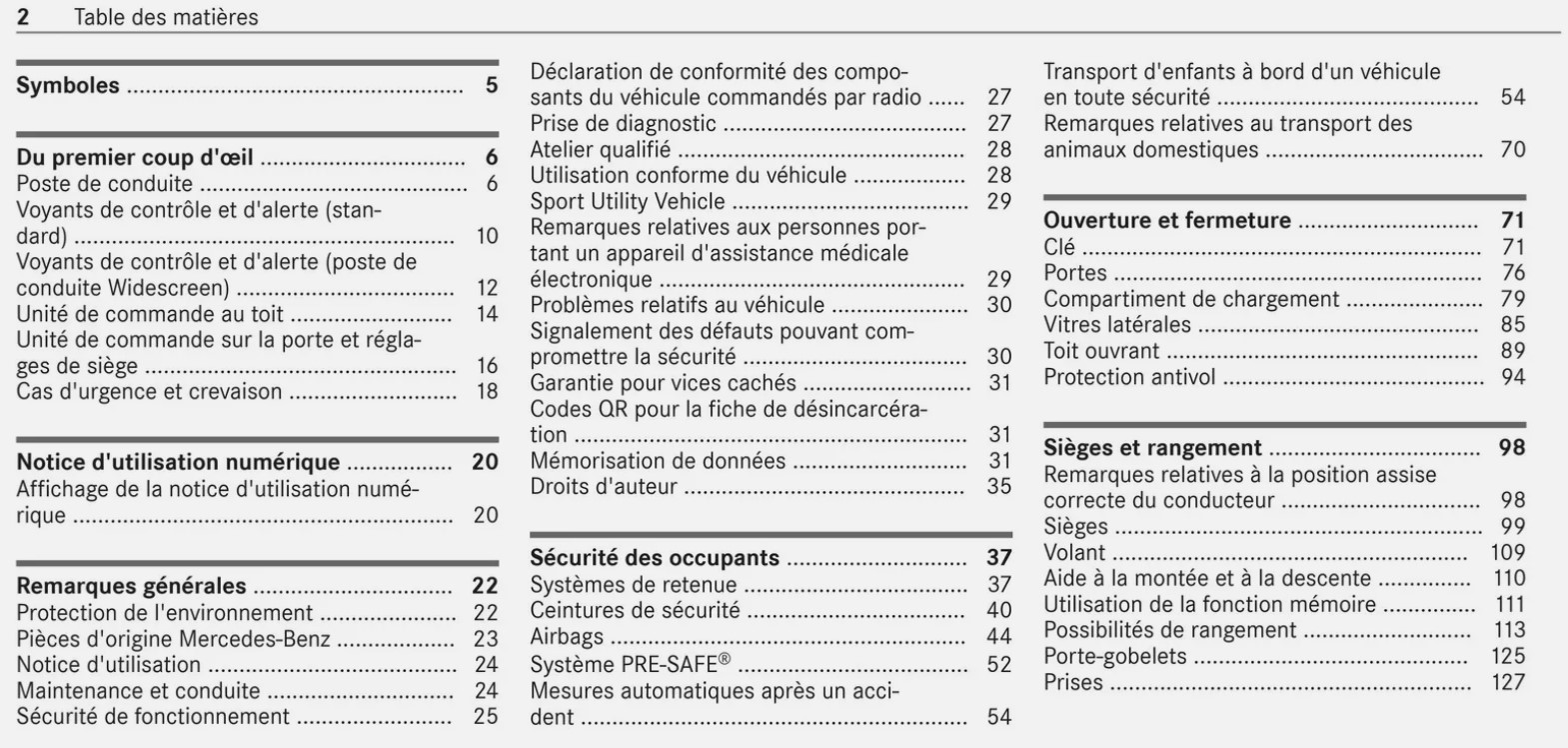 MANUEL DU PROPRIETAIRE MERCEDES GLA H247