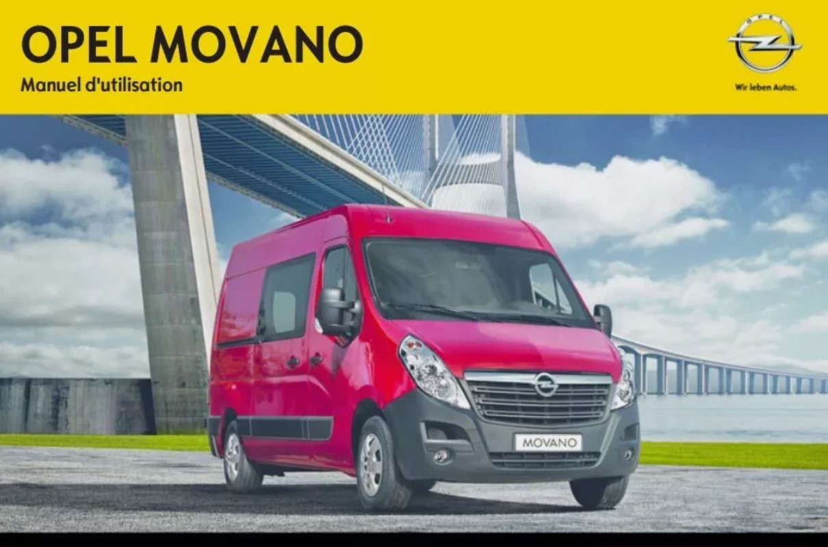 MANUEL DU PROPRIETAIRE OPEL MOVANO