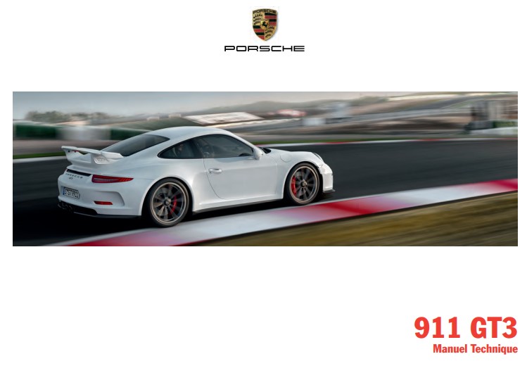 MANUEL DU PROPRIETAIRE PORSCHE 911 GT3 991