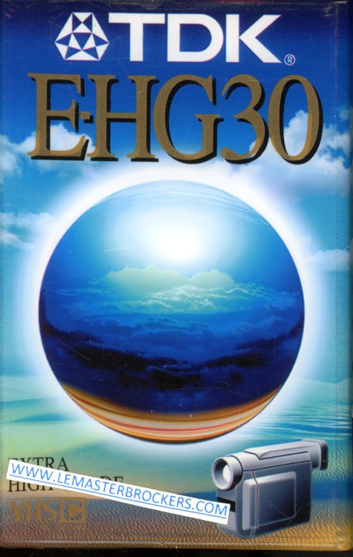CASSETTE TDK E-HG30 EXTRA HAUTE QUALITÉ 60MIN VHS-C PAL/SECAM