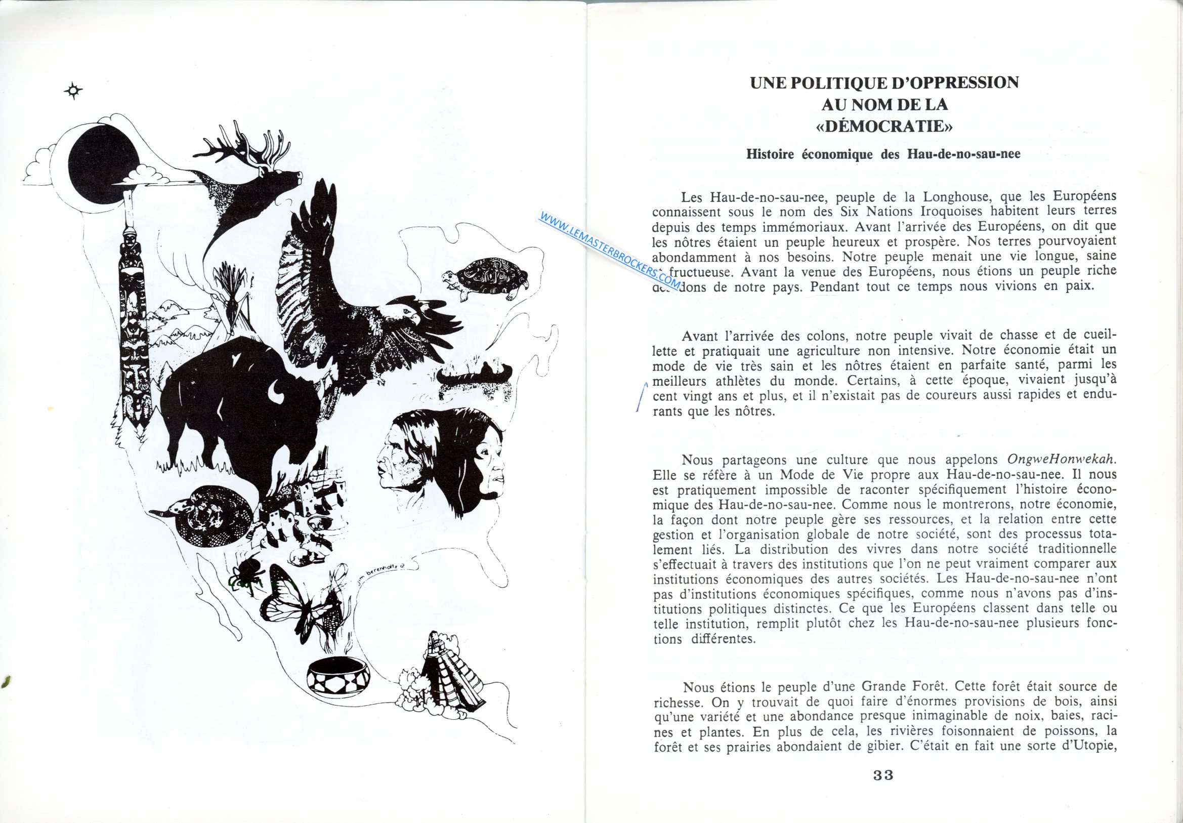 livret POUR UN ÉVEIL DE LA CONSCIENCE - MESSAGE DES IROQUOIS AU MONDE OCCIDENTAL