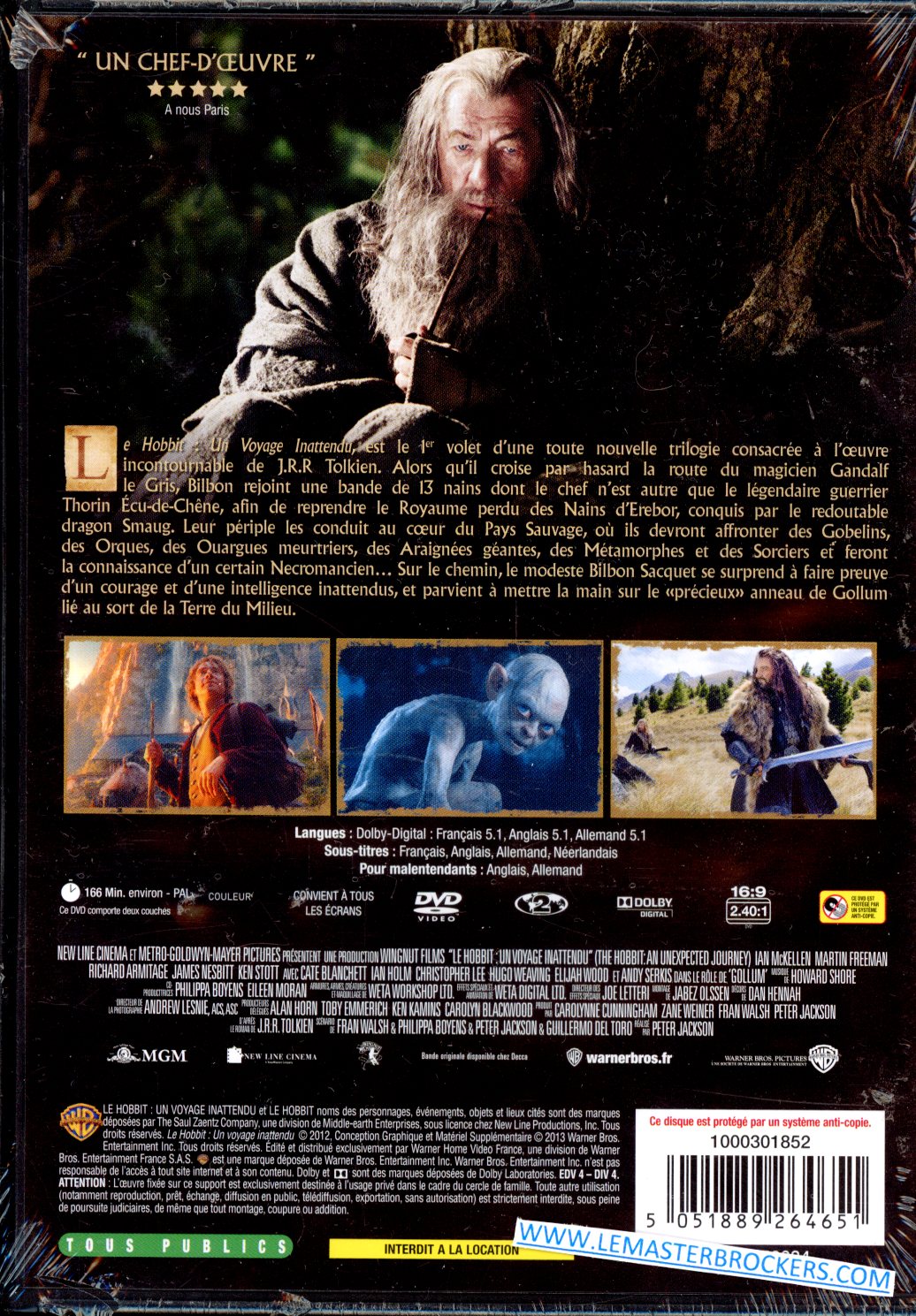 5051889264651 - DVD LE HOBBIT UN VOYAGE INATTENDU