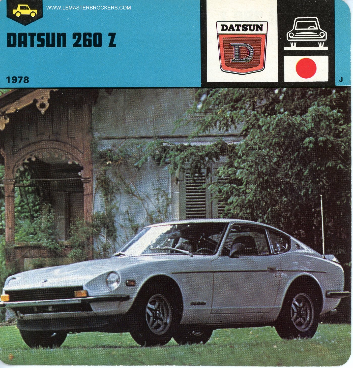 FICHE DATSUN 260Z-CARS-CARD-PHOTO-LEMASTERBROCKERS