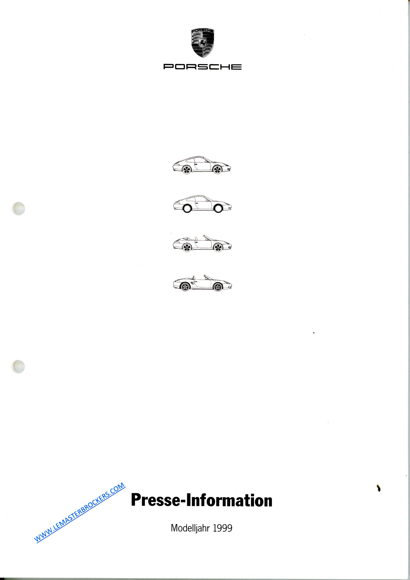 DOSSIER PRESSE PORSCHE 911 CARRERA BOXSTER ALLEMAND