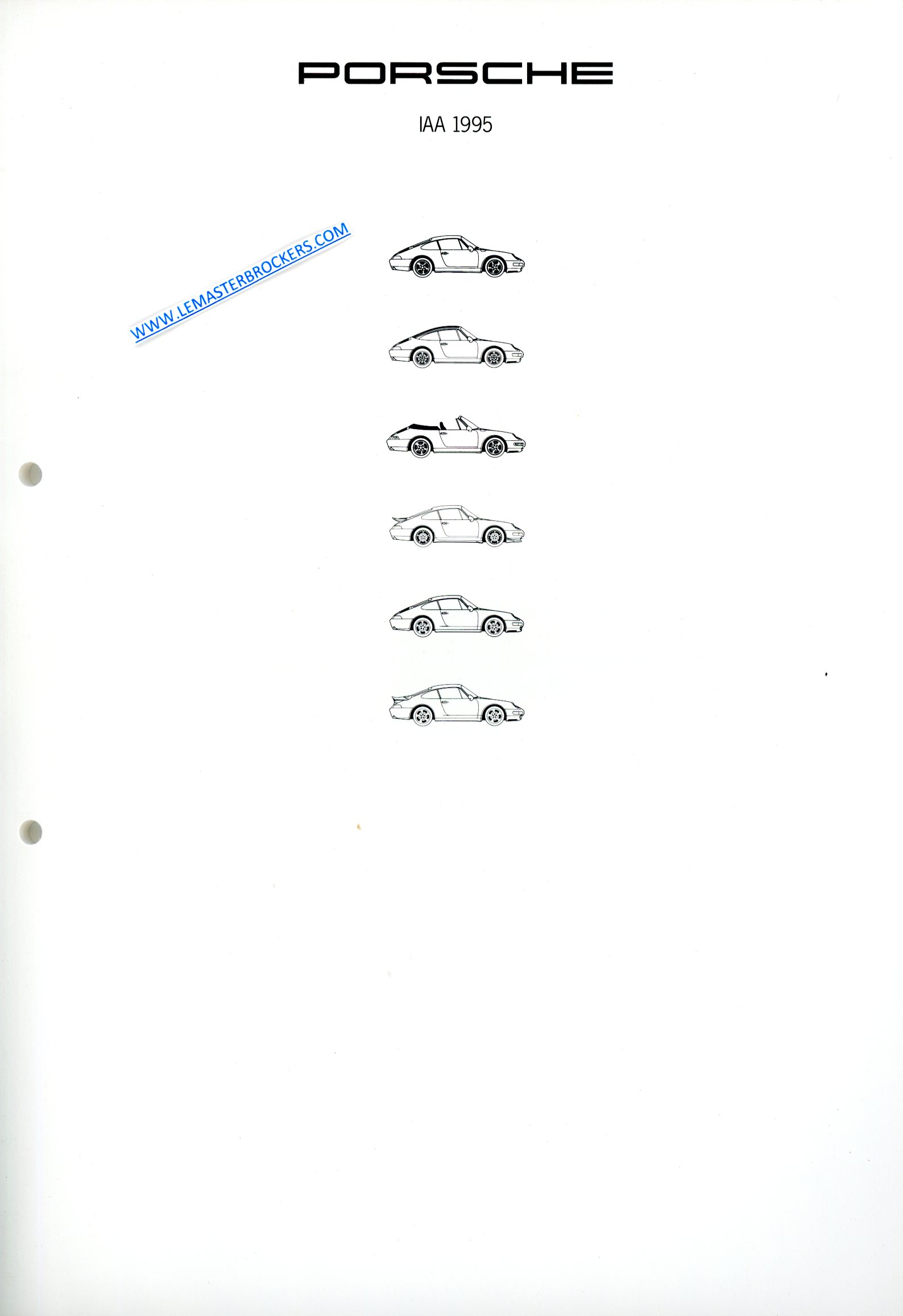 DOSSIER PRESSE PORSCHE 911 TARGA CARRERA TURBO GT2 1995