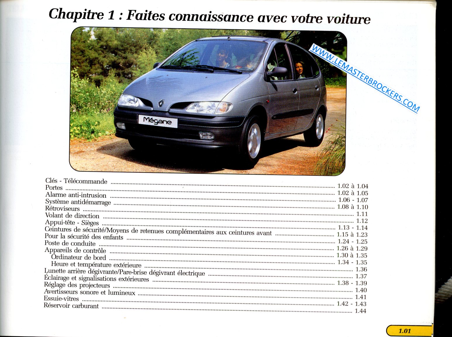 NOTICE DUTILISATION RENAULT MEGANE SCENIC