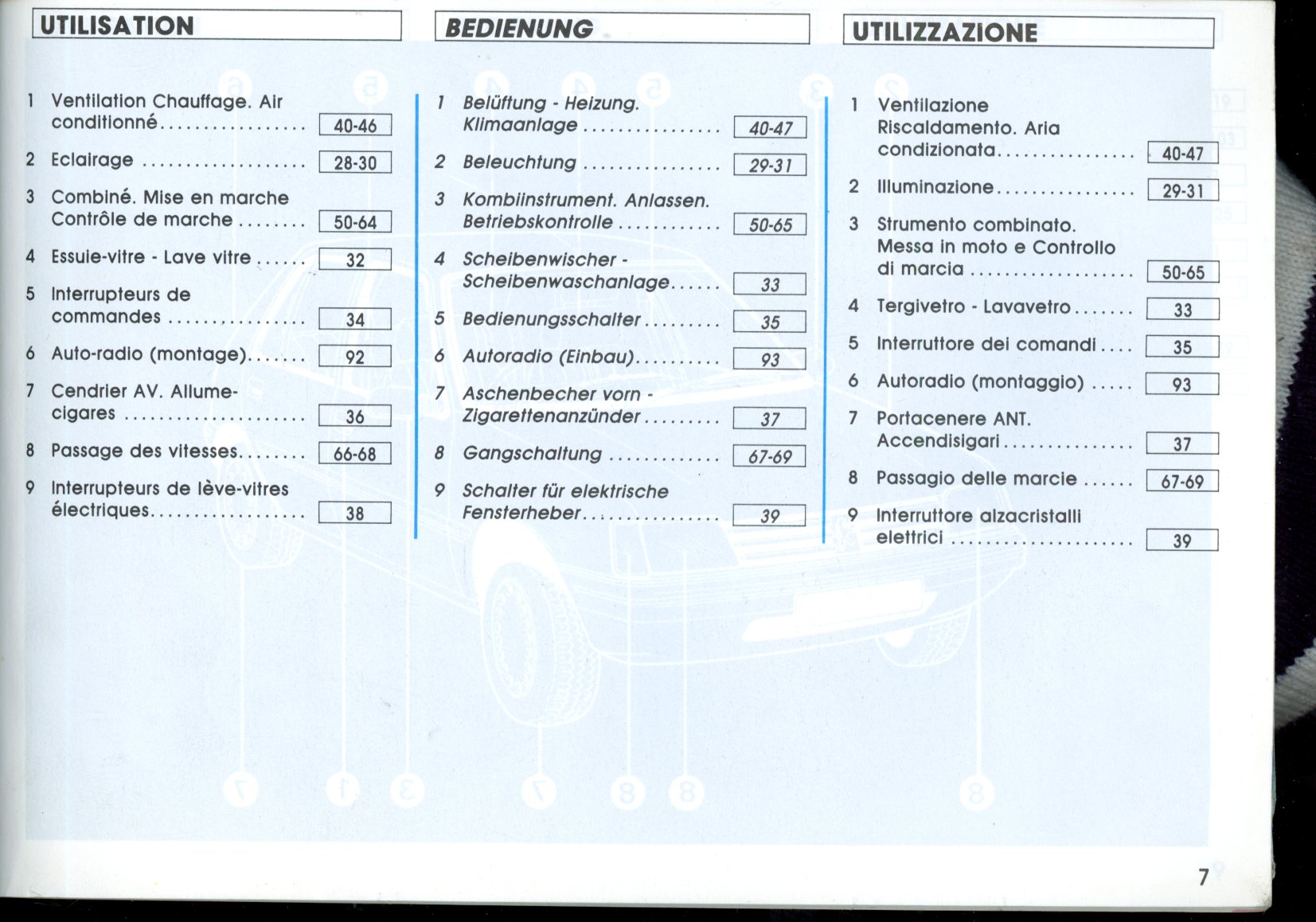 NOTICE DUTILISATION PEUGEOT 205 GTI 1.6 1.9