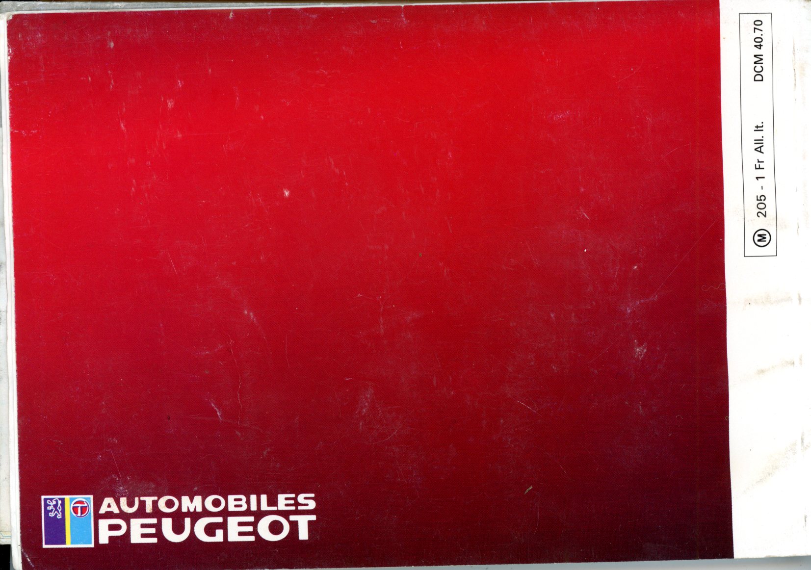 NOTICE DUTILISATION PEUGEOT 205 GTI 1.6 1.9