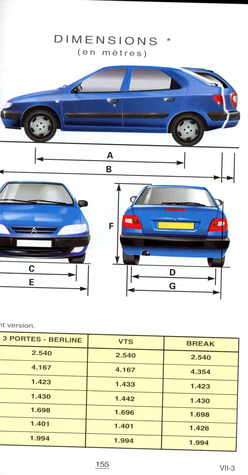 NOTICE DEMPLOI CITROEN XSARA 1998 - manuel du propriétaire