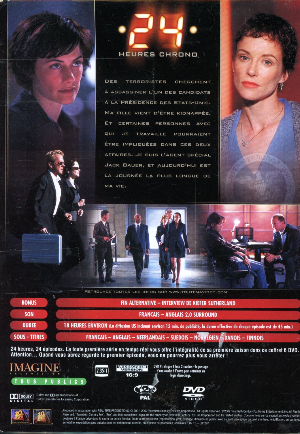 DVD LE COFFRET 24H INTEGRALE DE LA SAISON 1
