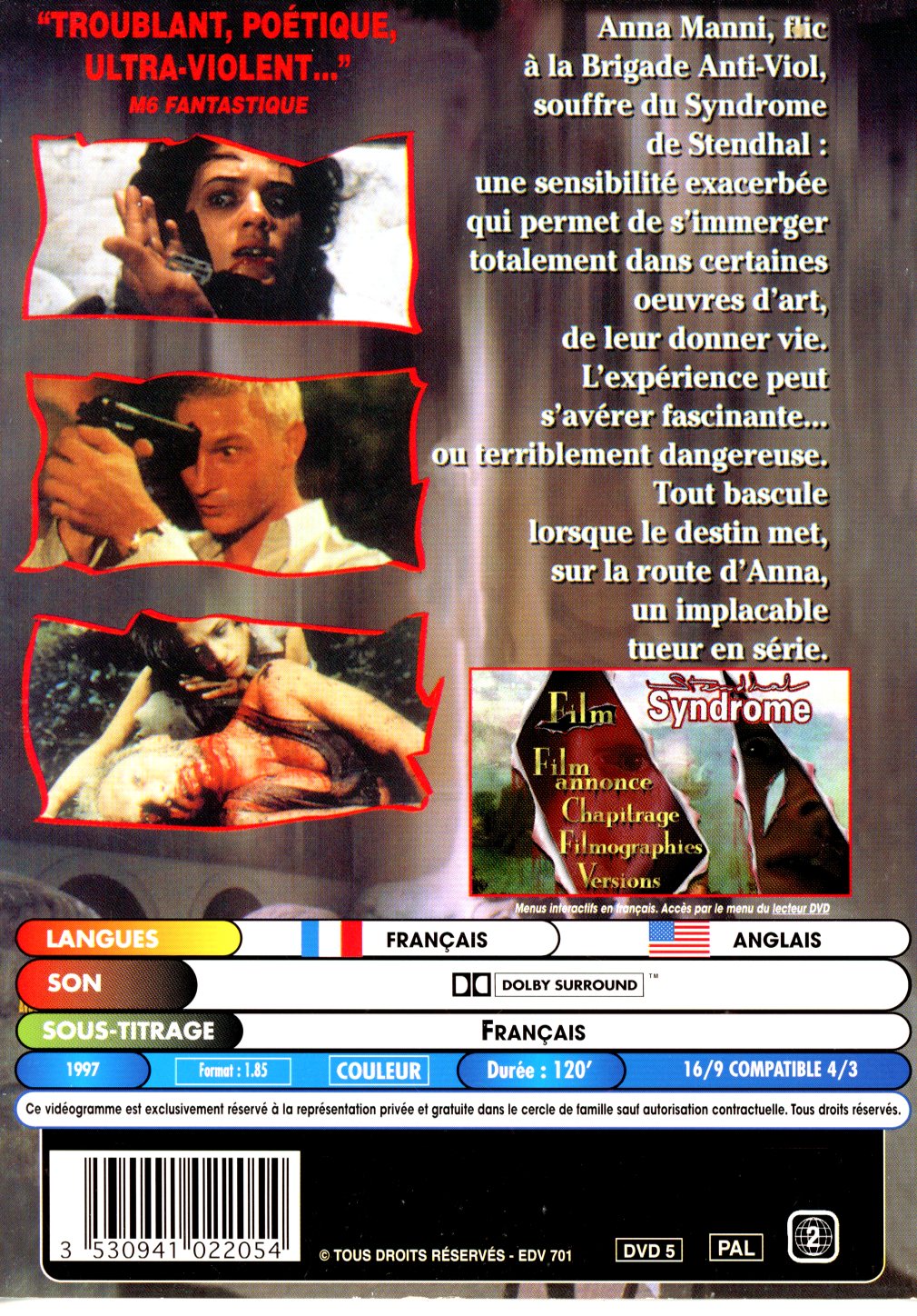 DVD STENDHAL SYNDROME - 3530941022054