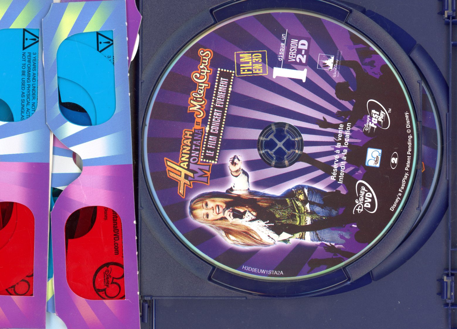 DVD HANNAH MONTANA ET MILEY CYRUS LE FILM CONCERT - FILM EN 3D