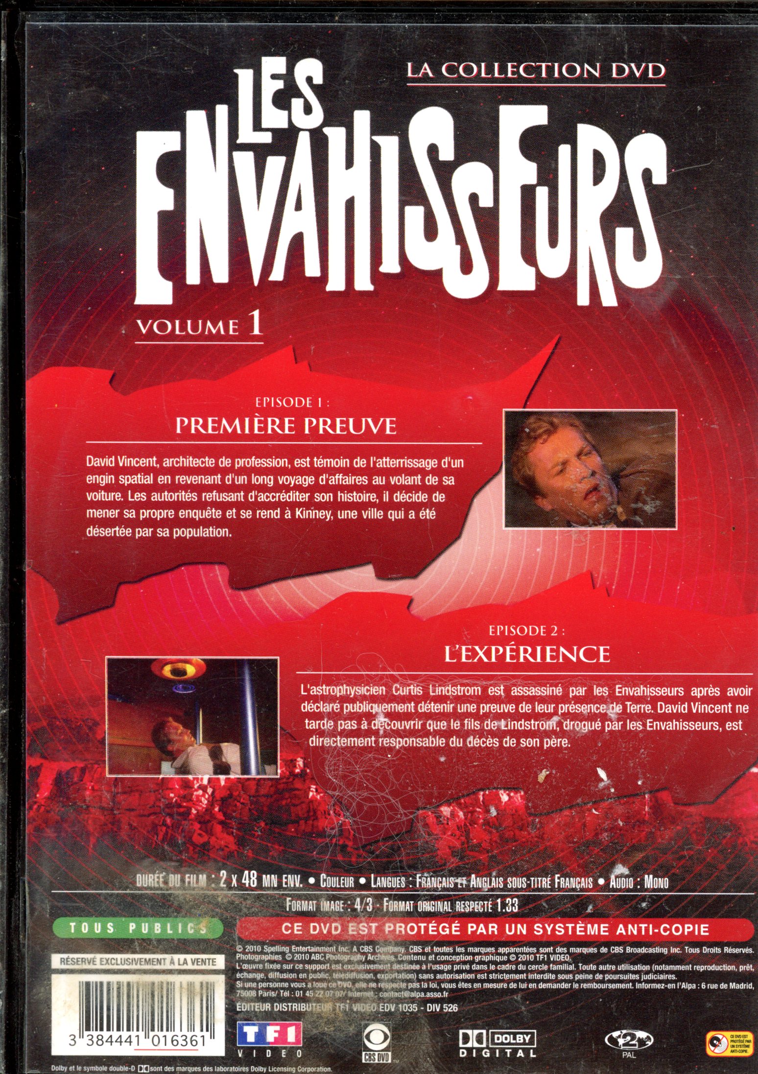 DVD LES ENVAHISSEURS VOLUME 1