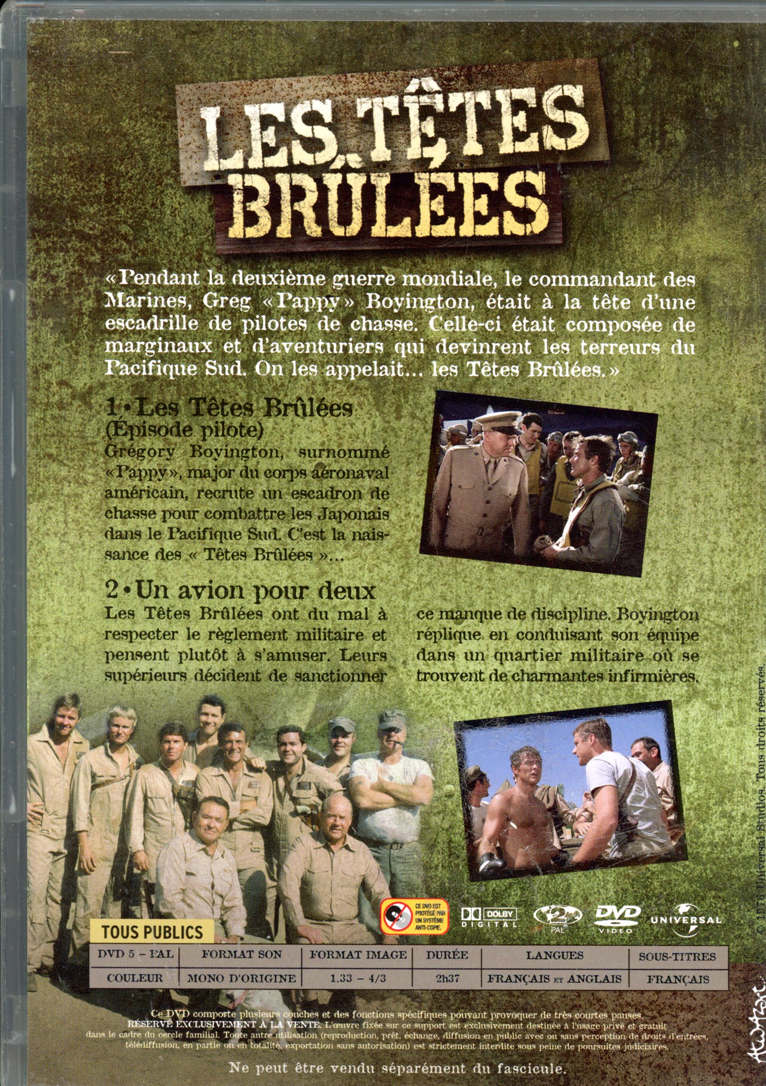 DVD LES TETES BRULEES Volume 1 des épisodes 1 et