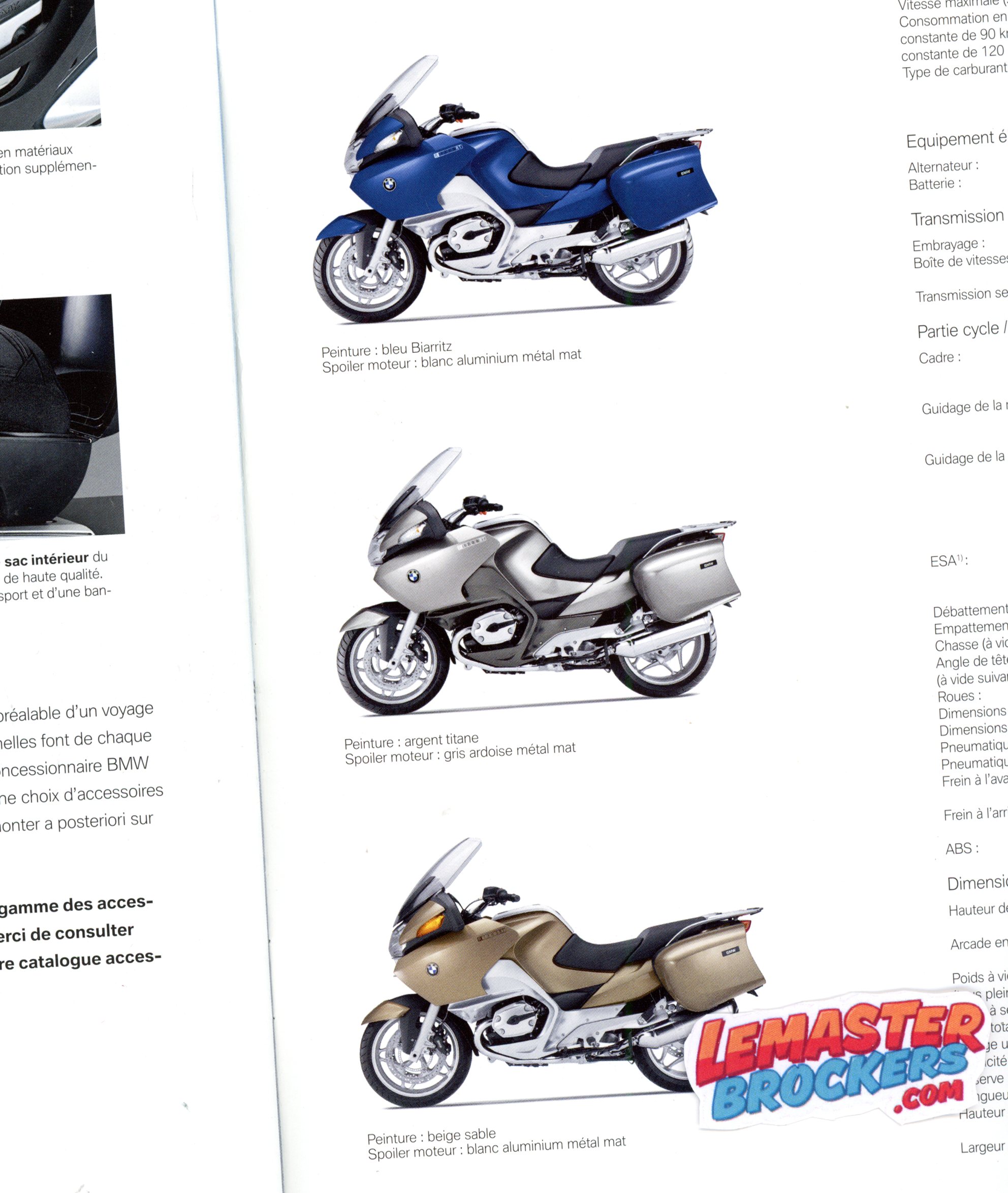 BROCHURE MOTO BMW R1200 RT - 2007