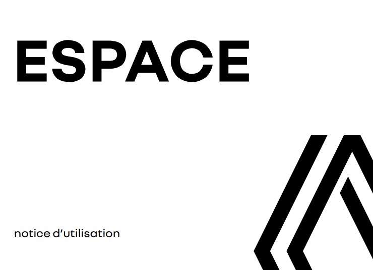 MANUEL DU PROPRIETAIRE RENAULT ESPACE 2023