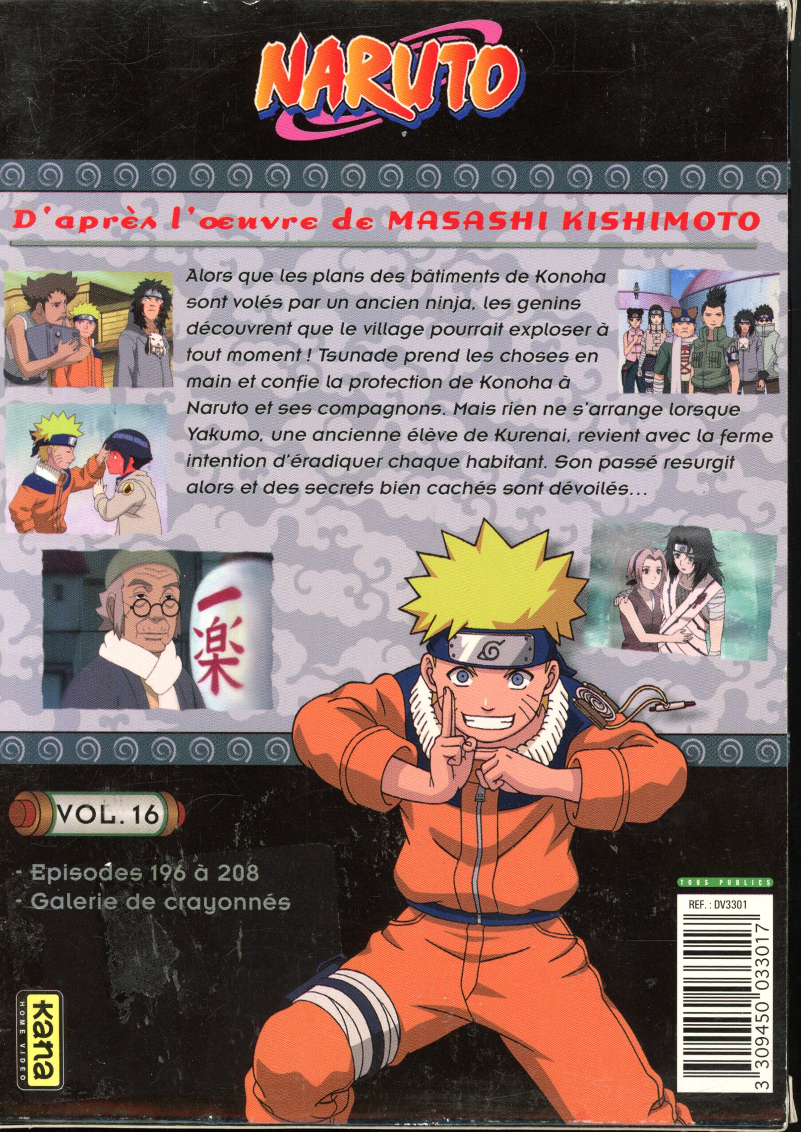 DVD NARUTO VOL.16 EAN 3309450033017