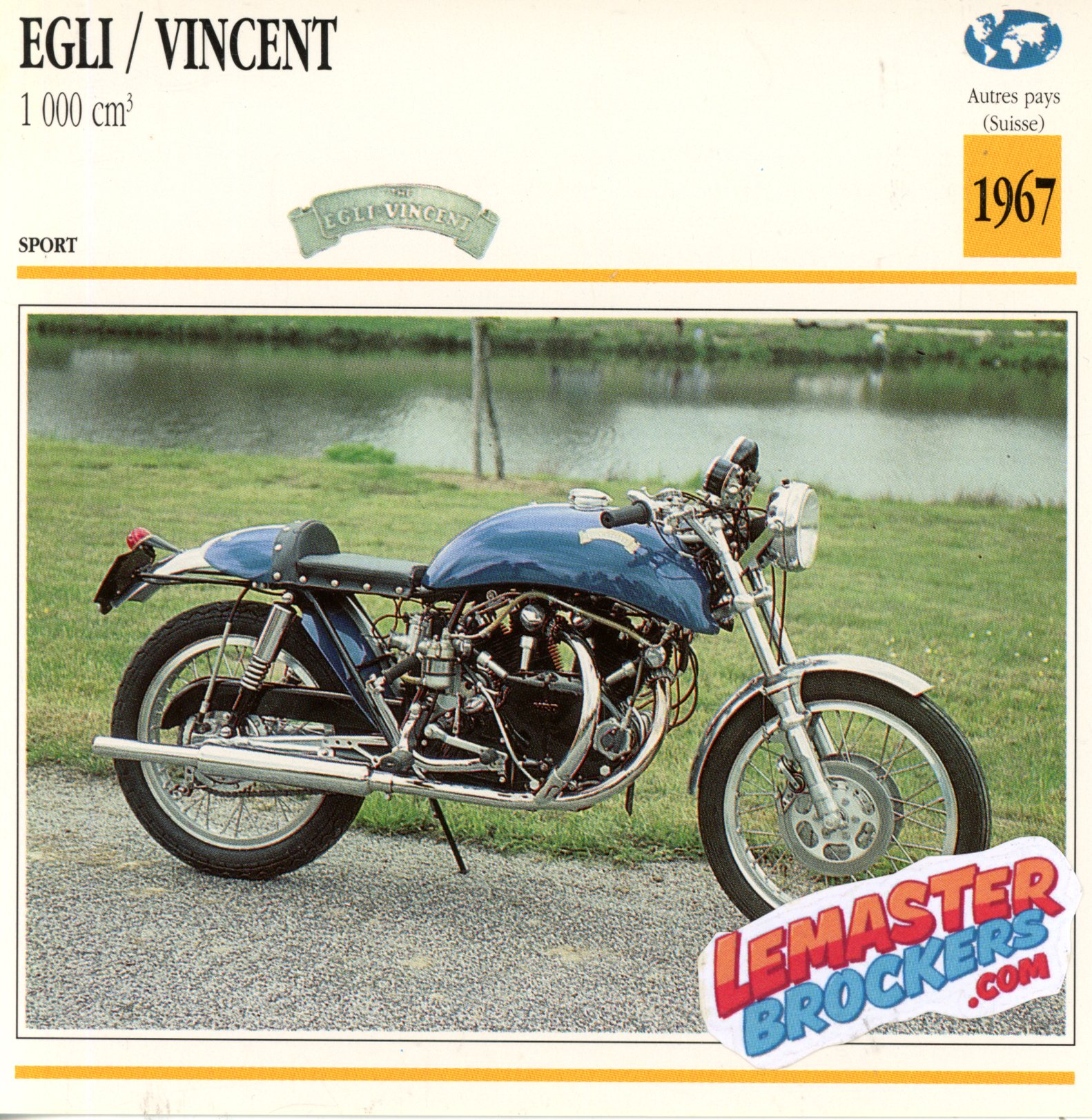 FICHE MOTO EGLI VINCENT 1000 1967
