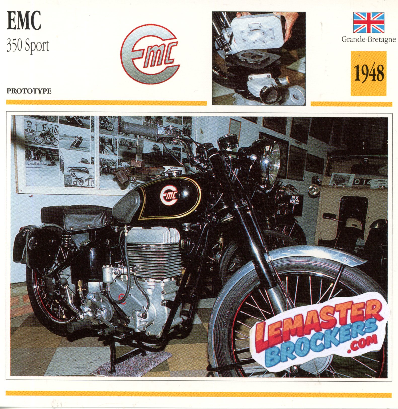 FICHE MOTO EMC 350 SPORT 1948