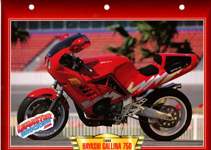 FICHE MOTO HAYASHI GALLINA 750 1990