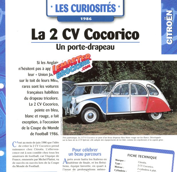 NOREV 1/43 - Citroën 2CV Cocorico 1986, édition Limitée, Couleur Bleue, Collection Miniature Neuve