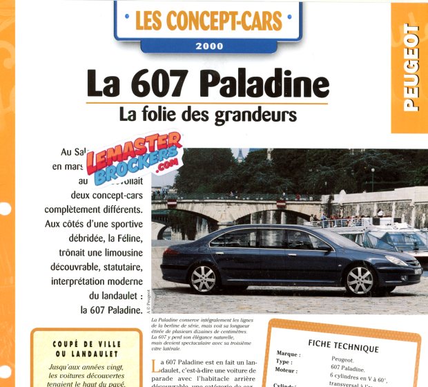 FICHE AUTO PEUGEOT 604 PALADINE 2000