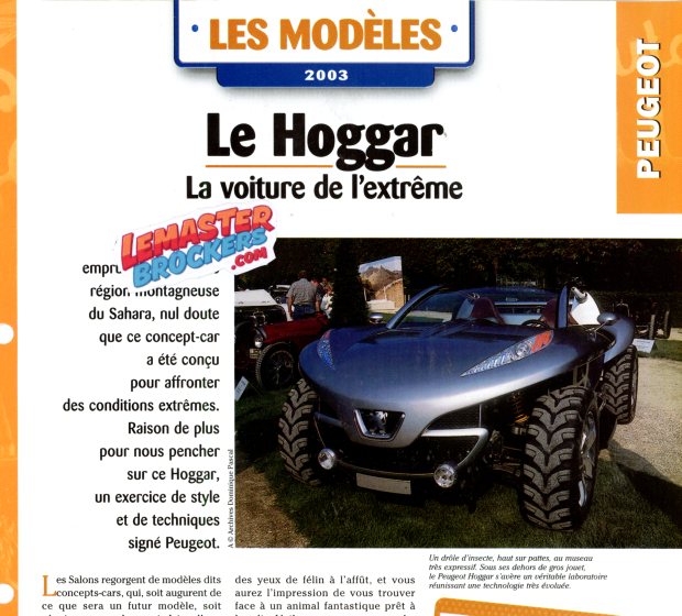 FICHE AUTO PEUGEOT HOGGAR 2003